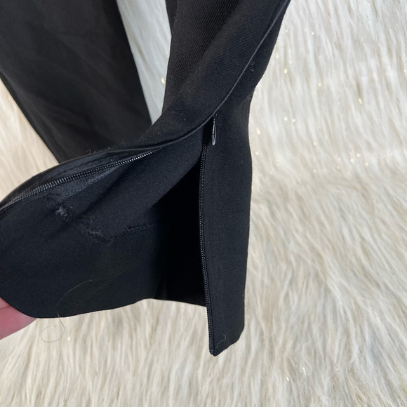 MM.LaFleur Womens Dress Career Pants Black Zippered Slit Leg Trousers Solid 4 - Picture 3 of 11